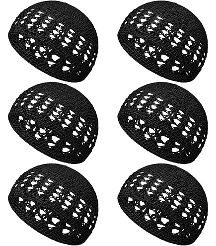 ZUYYON 6 Pcs Knit Kufi Hats for Men Women Muslim Stretchy Skull