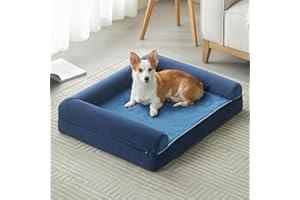 BFPETHOME Washable Dog Beds for Medium Dogs, Orthopedic Dog Bed Medium, Big Dog Couch Bed with Removable Washable Cover, Waterproof Lining and Nonskid Bottom, Egg-Crate Foam Pet Sofa Bed for Sleeping