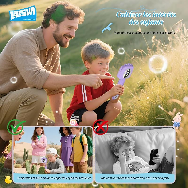 Microscopes pour Enfants, Mini Microscope de Poche Portable,Jouets éducatifs scientifiques pour Cadeaux d'anniversaire de Noël pour Enfants de 3 4 5 6 7 8 9 10 Ans (Lion)