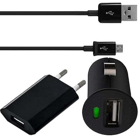 Lanboo Original 3in1 Lade Set für mobistel Cynus T7, T6, T5, T2, T1, F5, F4, F3, F1, E1- Kfz Auto Adapter + microUSB Ladekabe