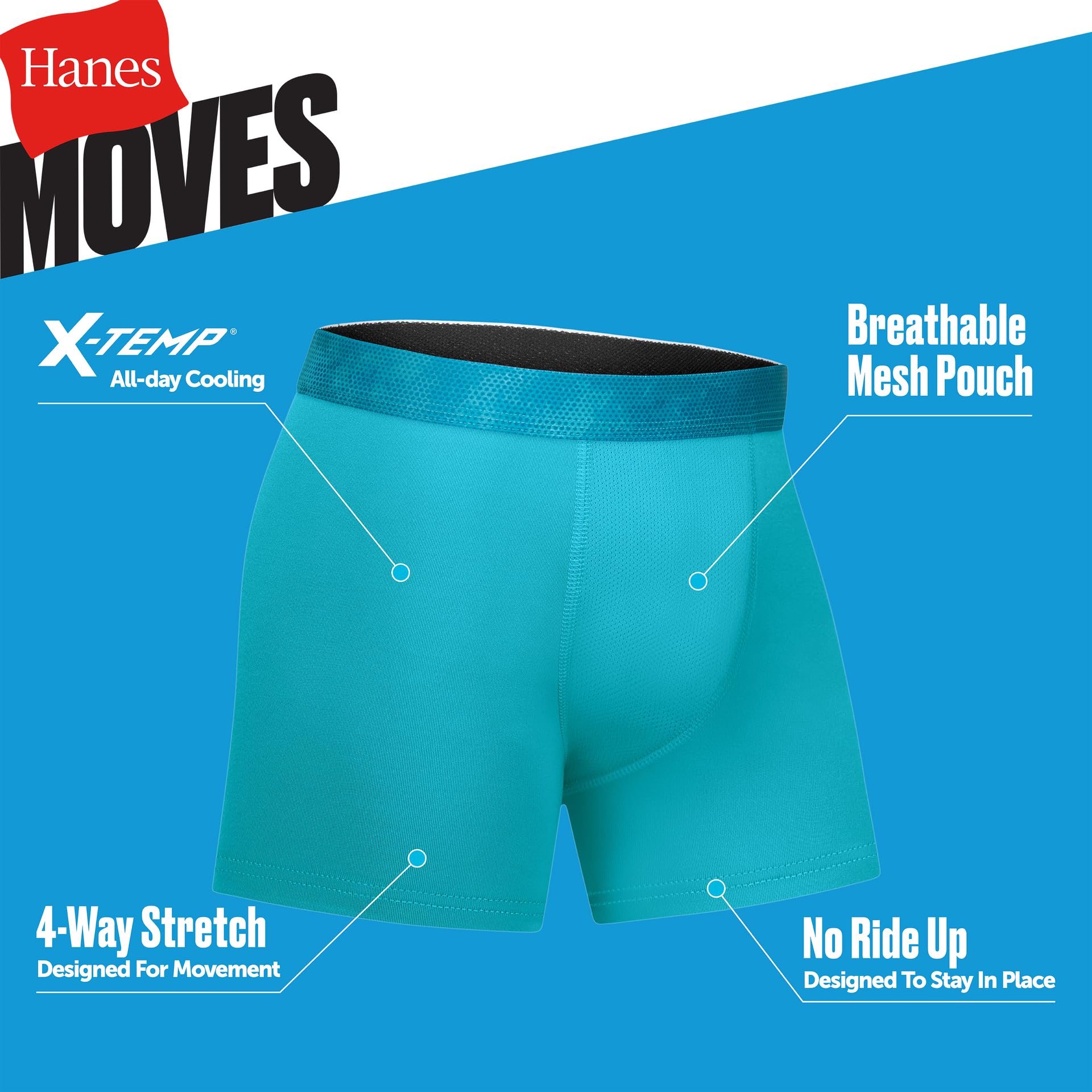 Hanes boys Performance Tween Boxer Briefs Underwear, Assorted Prints & Solids, 6-pack