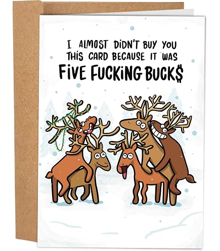 Wee Blue Coo Alternative Weihnachtskarte – Lustiger & Frecher Humor Für Erwachsene, Mit Umschlag