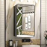Keonjinn 20 x 32 Inch Black Medicine Cabinets for