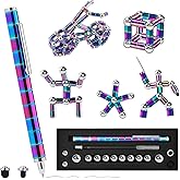 Fidget Pen, Decompression Magnetic Pen, Multifunctional Deformable Writing Pens, Sensory Gadget for Kill Time, Cool Fidget Toy for Stress and Anxiety Relief, Best Novelty Gifts for Teens and Adults
