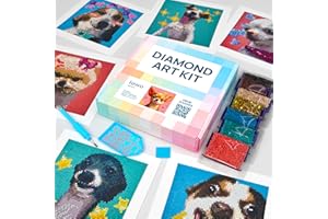 LuwoArte 6 Pack Diamond Painting Kits for Adults – Featuring Meme Doggies and Cute Dogs – Full Drill DIY Paint Gem Art for Adults – Brilliant 5D Diamond Painting Kit–Relaxing Craft for Home Wall Décor
