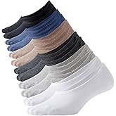 JORMATT Mens Truly No Show Socks With Non Slip Grips,Women Cotton Low Cut Socks for Loafer Sneakers Boat Shoes