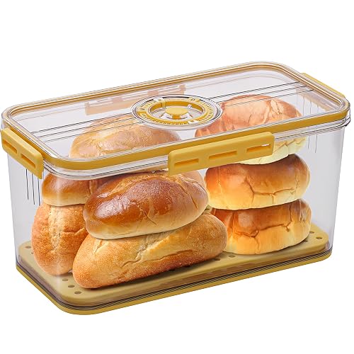 Aiwann Bread Box Breads Storage for Homemade Bread, Airtight Breadbox ...