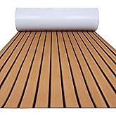 FOCEAN Boat Flooring EVA Foam Boat Decking Faux Teak Marine Flooring Marine Mat Sheet for Motorboat Jon Boats Bass Boat RV Kayak, 94.5"x 47.2"/35.4"/23.6"/15.7"