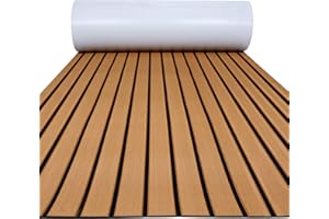 FOCEAN Boat Flooring EVA Foam Boat Decking Faux Teak Marine Flooring Boat Mat Boat Carpet Sheet for Motorboat RV Yacht Kayak Surfboard, 94.5"x 47.2"/35.4"/23.6"/15.7"