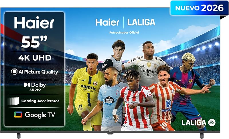 K85 4K UHD 55" H55K85GUX, Smart TV com Google TV, Chromecast, Dolby Audio, HDR10, MEMC, Qualidade de Imagem AI, Bluetooth 5.1, Gaming Accelerator 120Hz, USB 2.0 x 2, DBX TV, HDMI 2.1 x 4 [2026]