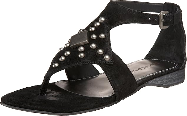 black leather women's zoe sandals