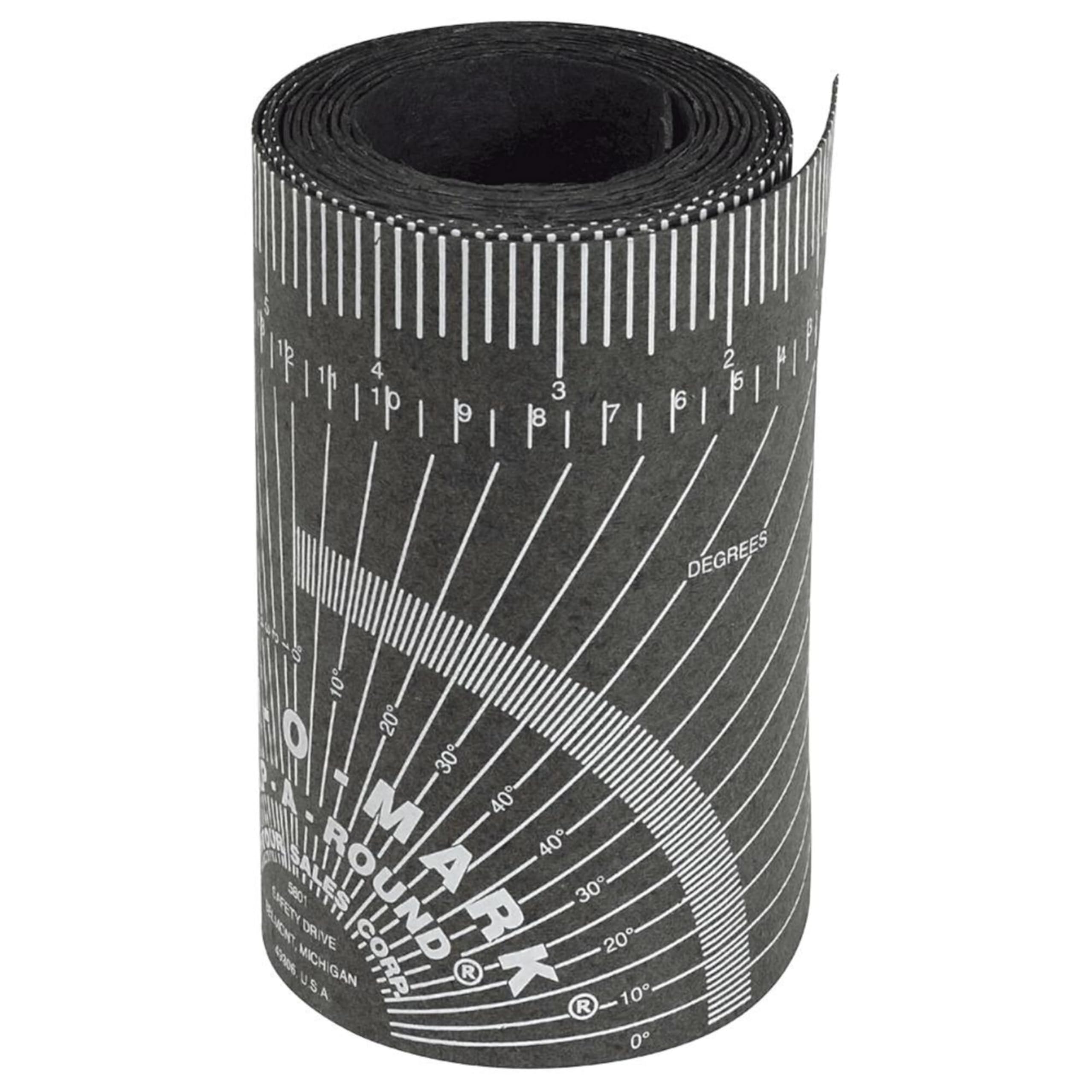 JACKSON SAFETY CURV-O-MARK Wrap-A-Round Welding/Pipefitting Lay Out Ruler Tool - Extra-Large (Length: 9'), Black - 179b, J1861