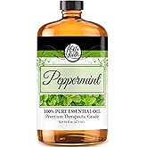 Oil of Youth Pure Peppermint Essential Oil 16 oz Big Bottle for Spray, Diffuser, Cleaning, Hair, and Massage