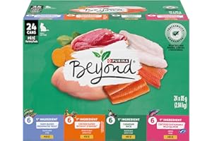 Beyond Grain Free Natural Wet Cat Food, Pate Variety Pack 4 Flavours - 85 g Can (24 Pack)
