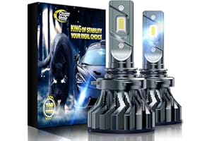 Cougar Motor 9006 LED Fog Light Bulbs, 9006 Bulb HB4 Fog Lights Flagship Bulb 20000LM 120W 6500K 360-Degree Illumination with Cooling Fan, Plug-N-Play - Pack of 2