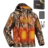 Wulcea Graphene Heated Soft Shell Jacket for Men 12V 18400mAh Large Capacity