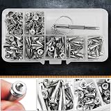 Boloest 100pcs Silver Metal Cone Spikes Studs for DIY Leather Craft view 7
