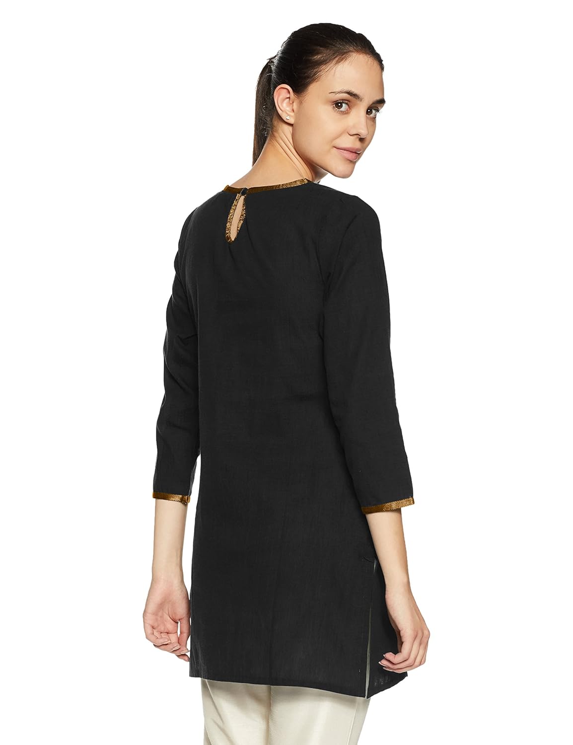 fabindia women's plain regular fit cotton shirt