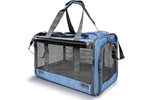 Pet Carrier for Large Cats, Soft-Sided Cat Carrier for Medium Big Cats and Puppy up to 20lbs, Washable Dog Carrier Privacy Pr