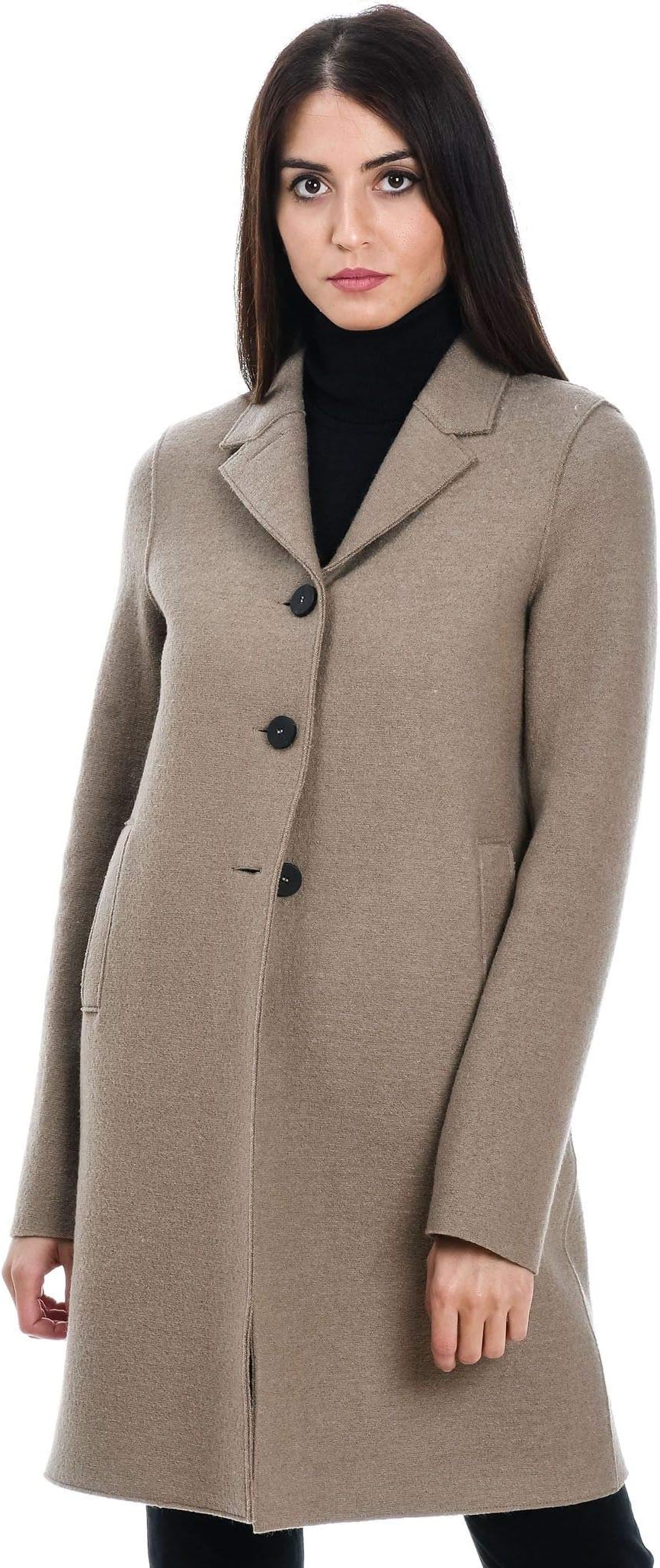 Harris Wharf London Luxury Fashion Womens A1215MLCB446 Beige Coat | Fall Winter 19