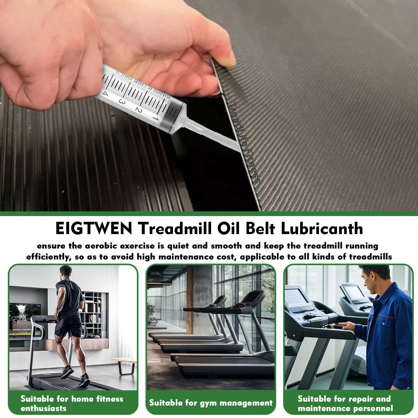 EIGTWEN 500ml Laufbandöl, 100% Silikonöl, Hochtemperaturbeständig, Stabil, Geeignet für die meisten Laufbandtypen 3