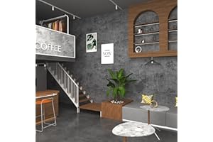 3YECAO 31"×354" Extra Wide Thick Blue Grey Black Concrete Wallpaper Peel and Stick 3D Vinyl Textured Faux Concrete Contact Paper Gray Waterproof Cement Wall Sticker for Bedroom Bathroom Living Room