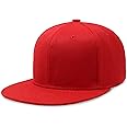 CHOK.LIDS Flat Bill Visor Classic Snapback Hat Blank Adjustable Brim High Top End Trendy Color Style Plain Tone Baseball Cap