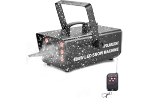 BIPOLARLIGHT 800W Snow Machine with 6 LED Lights and Wireless Remote, Fake Snow Maker Machine for Outdoor Indoor Christmas Party Wedding Photography Parties Kids Stage Parades (Black-800W)