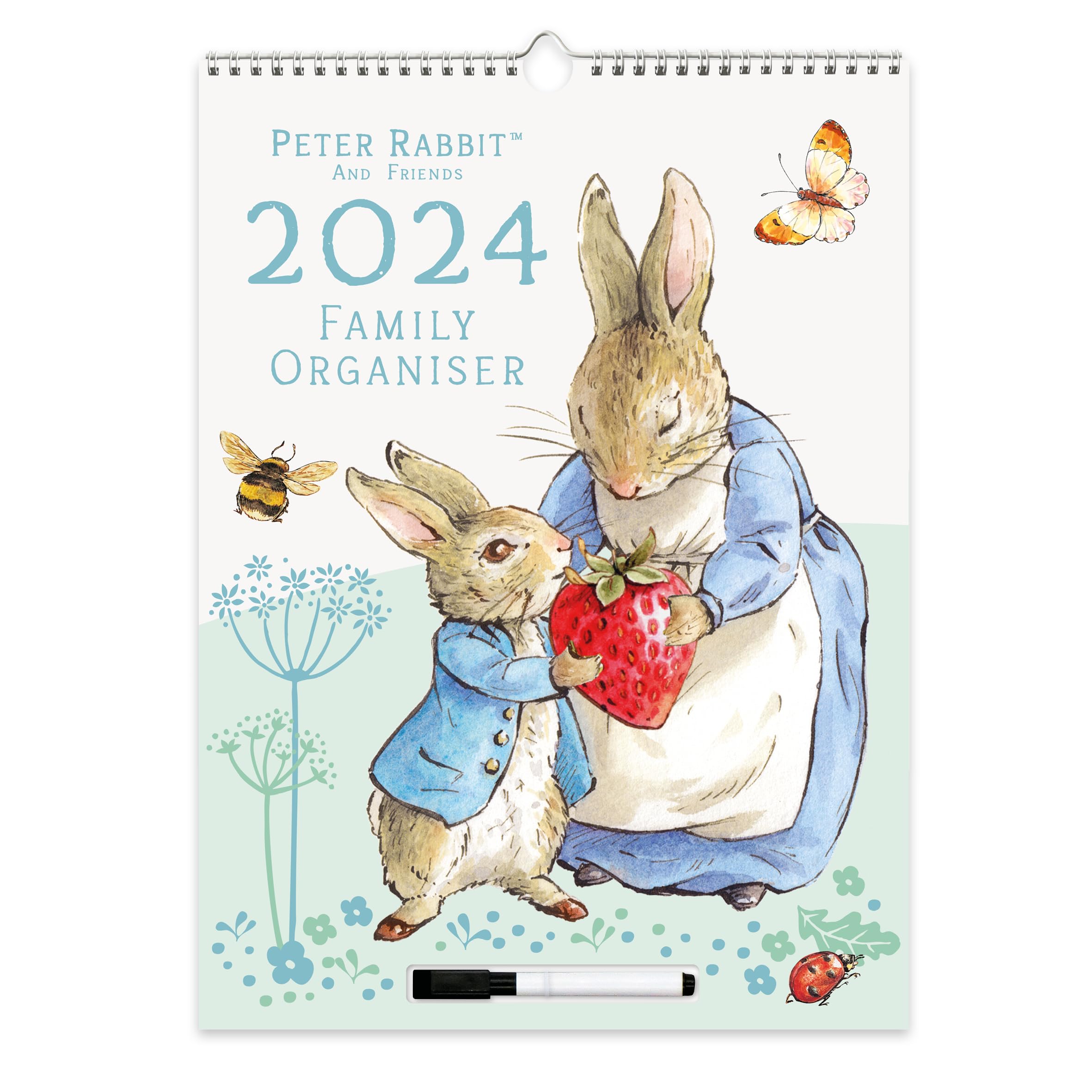 2024 Family Organiser Wall Calendar Peter Rabbit Design