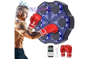 Kikihuose 2024 9 Modes Music Boxing Machine with Boxing Gloves, Upgraded 3.0 Smart Bluetooth Boxing Workout Machine Wall Mounted, Training Punching Equipment for Adults Kids, Home Gym Indoor