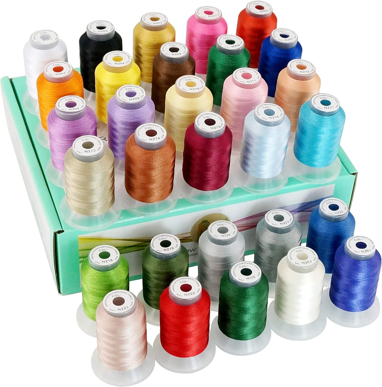 New brothread 30 New Janome Colours Polyester Machine Embroidery Thread Kit 500M Each Spool - Assortment 1