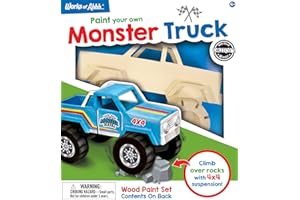 Works of Ahhh... Craft Set - Monster Truck Premium Wood Paint Kit