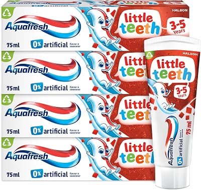 Aquafresh Little Teeth 3-5 Years Kids Toothpaste 4 x 75ml