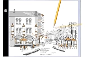 TIKTECKLAB A4 Ultra-Thin Portable LED Light Box Tracer USB Power LED Artcraft Tracing Light Pad w Tracing Paper for 5D DIY Diamond Painting, Artists, Drawing, Sketching, Animation w Tacing Paper