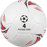 JPHNAN Futsal Ball Size 4 Low-Bounce Official Indoor Soccer Ball | Weighted for Training, TPU Cover, Hardwood/Turf/ Concrete, Youth &amp; Adult Ages 14+ Girls/Boys (Deflated, Pump Sold Separately)