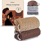 CORATED African Net Sponge Authentic, Shower Loofah Exfoliating Bath Sponge, Body Scrubber for Women and Men Daily Use Body C
