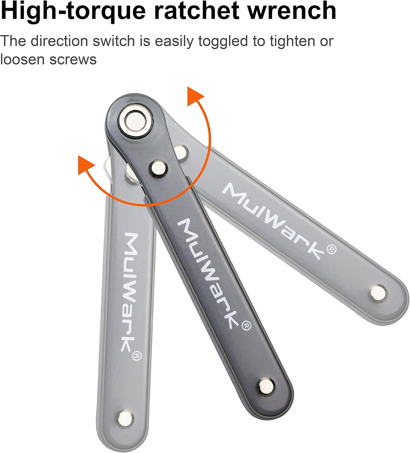 MulWark 11pc 1/4 Mini Ratchet Wrench Close Quarters Pocket Screwdriver Set with High Torque & Low Profile- Micro Right Angle EDC Tool with 90 Degree Mini Offset Reversible Drive Handle& Multi Hex Bit - - 