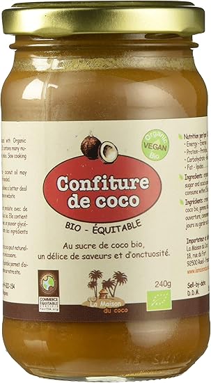La Maison Du Coco Confiture De Coco Bio Equitable 240 G Amazon Fr Epicerie