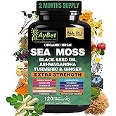 Organic Irish Sea Moss, Black Seed Oil, Ashwagandha, Turmeric,Ginger Capsule, Bladderwrack, Burdock, VIT C&VIT D3, Elderberry, Manuka Honey, Dandelion, Yellow Dock, Apple Cider Vinegar, Halal, Vegan
