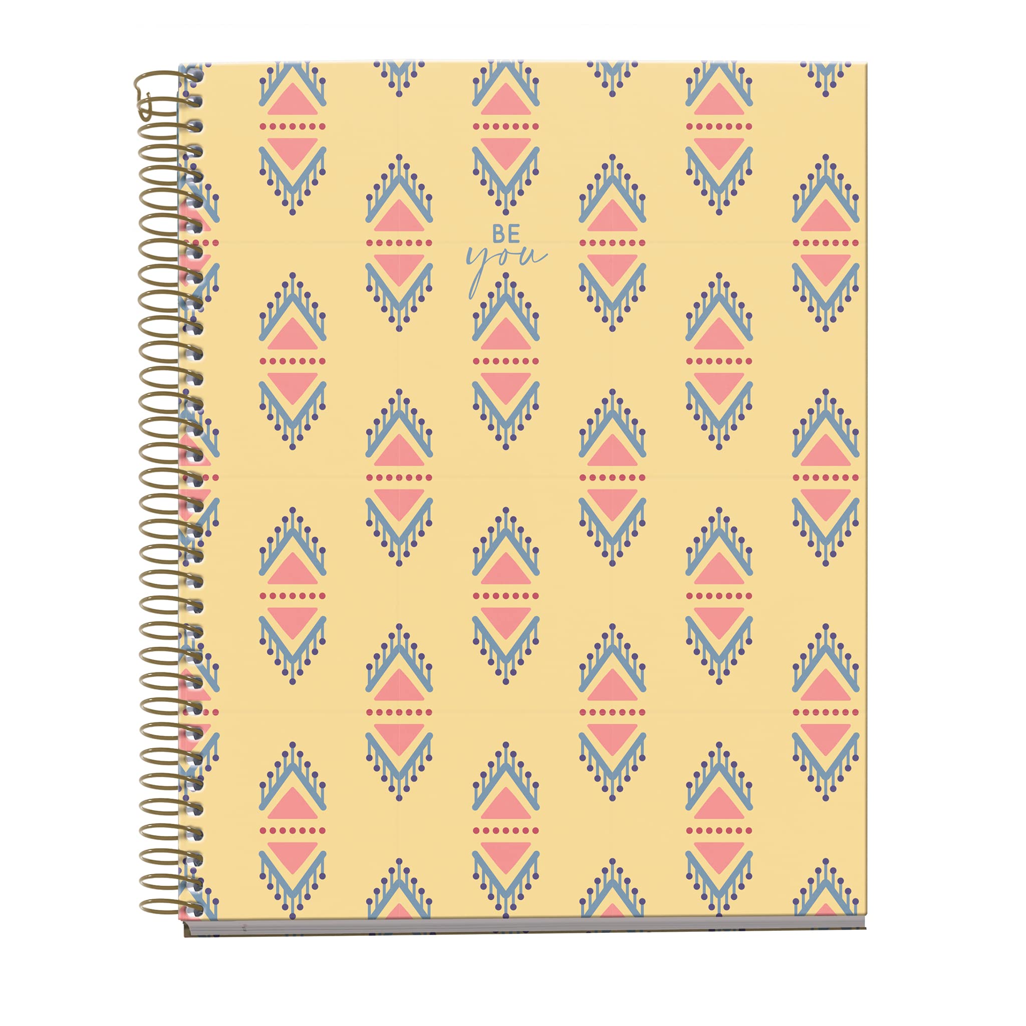 Miquelrius - A5 Notebook, 4 Colour Stripes, 5 x 5 mm, 120 Sheets of 70 g/m², Spiral, Squared Notebook, Boho Chic Collection, Indian — image 1