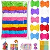 Yalumo 1000 Pcs Potholder Loops, Weaving Loom Refill Loops for 7" Loom | 10 Colors, Flexible Loom Loops for Kids Adults and Beginners, DIY Craft Supplies for Bracelets, Potholders and Arts Projects