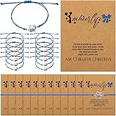 Huquary 24 Pcs Cheer Bracelet Bulk Cheerleader Gifts Charm Cheerleading Bracelet for Team Girls Adjustable Cheerleader Gifts Jewelry Accessories Bulk