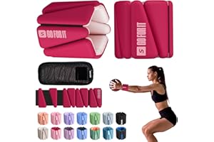 SPORTBIT Wrist and Ankle Weights for Women - Set of 2 (1lb Each) Wearable Ankle & Wrist Weights - Leg & Arm Bands, Silicone Weighted Bracelets for Workout, Walking, Running, Yoga, Pilates