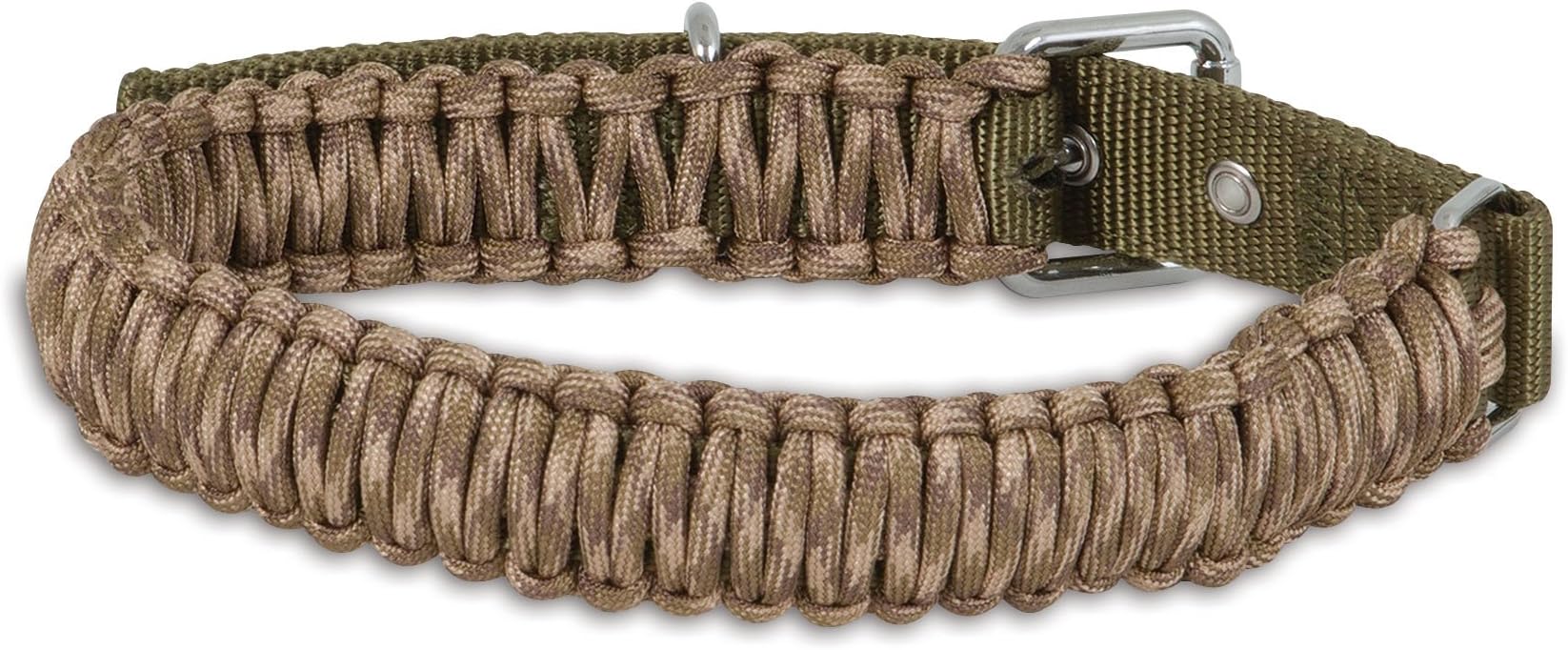 Aspen Pet Paracord Dog Collar, Medium/1" by 18-22", Camo
