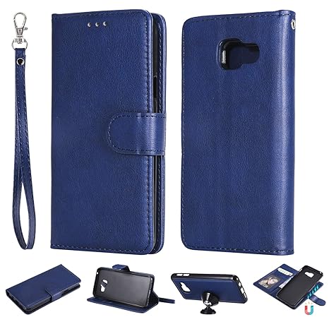 WIWJ Kompatibel Mit Samsung Galaxy A3 2016 Hülle,Schutzhülle für Samsung Galaxy A3 2016,Premium Tasche Cover[2 in 1 Ledertasc