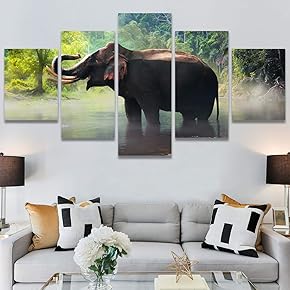 SIGNWIN 5 Panel Canvas Wall Art Modern Art...