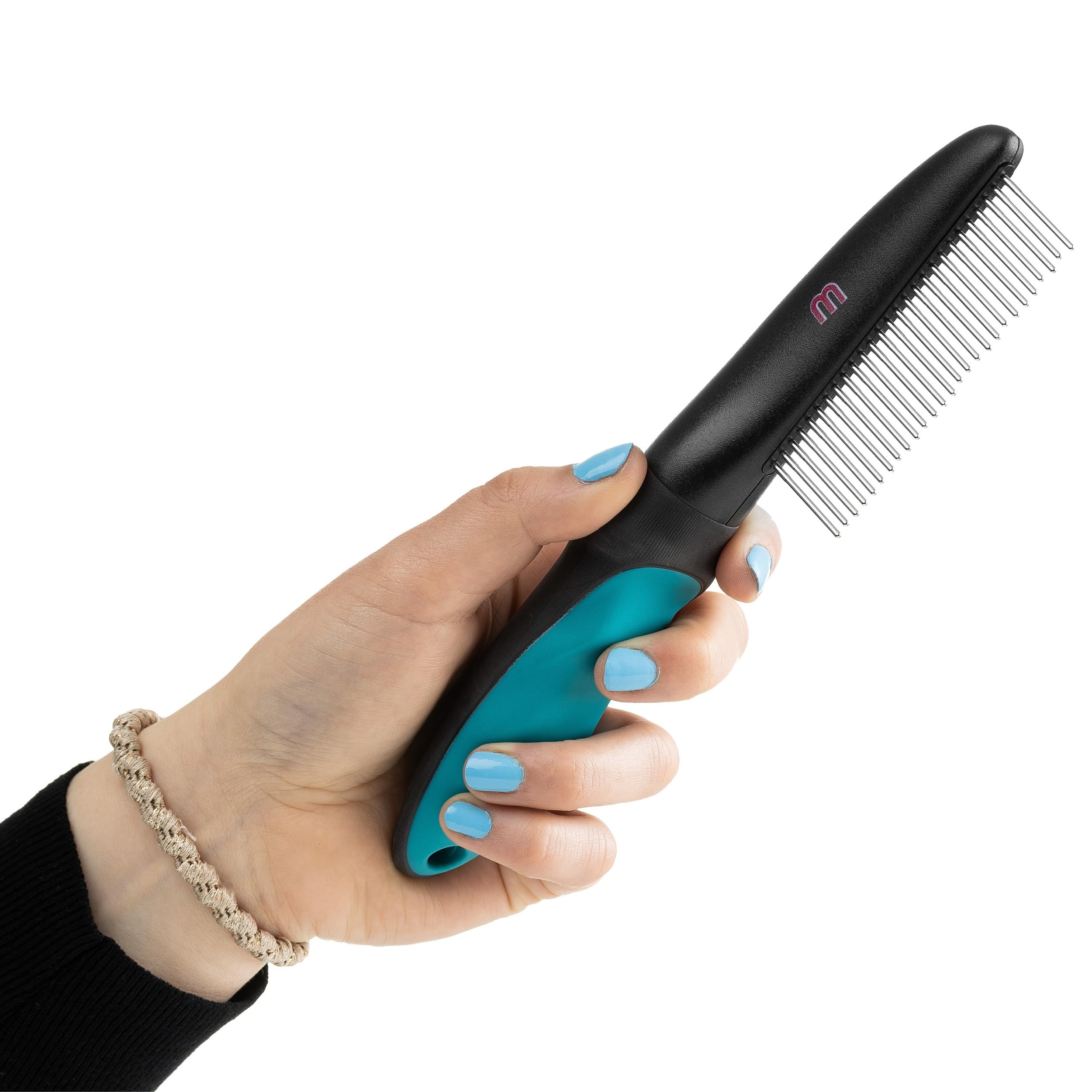 Mikki Dog, Cat Anti-Tangle Shedding Comb - Removes Knots, Matts and Tangles - for Thick Hair Coats