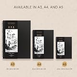 String & Space A4 Sketch Book Hardcover 200gsm 40 Sheets Spiral Bound 21.6x28cm view 9