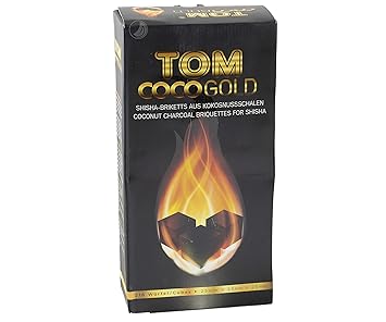 TOM Cococha Gold, 3kg, Shisha Kohle aus Kokosnussschalen Wasserpfeife / Hookah