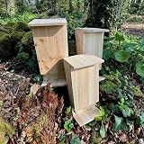 Selections Wooden Bat House Roosting Box with Landing Perch & Grooved Interior view 4